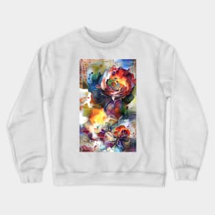 Vibrant Roses Crewneck Sweatshirt